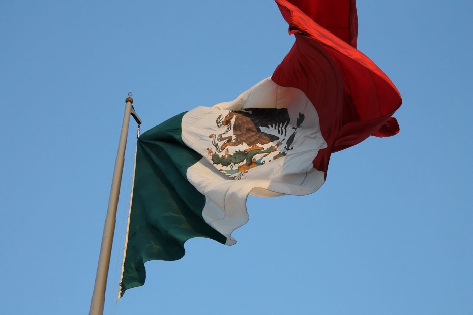 close up shot of a mexican flag